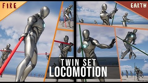 Mage Staff: Earth & Fire TWIN SET - Locomotion