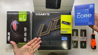 intel Core i7 12700 GIGABYTE B760M DS3H CORSAIR MP600 CORE XT ASUS GT730 Cooler Master PC Build