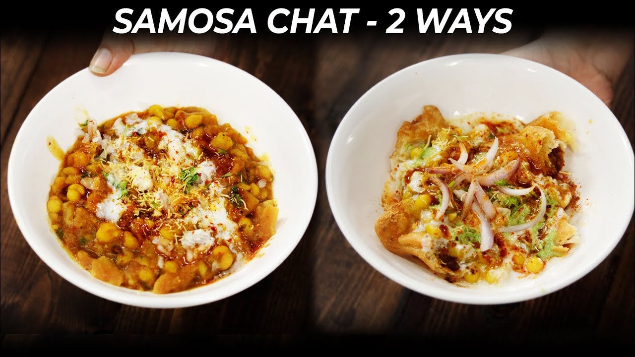 Samosa Chaat Recipe - 2 Ways Hot Ragda Samosa & Cold Chat - CookingShooking | Yaman Agarwal