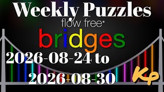 Flow Free Bridges - Weekly Puzzles - Extreme Courtyard Spin - 2026-08-24 to 30 August 24 to 28 2026 screenshot 3