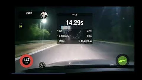 Volkswagen Passat B6 3.2 FSI 4motion (250 HP) acceleration 0-100, 0-200, 100-200, 402m