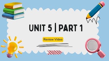 Unit 5 |  Part 1| Review Video (Basic ESOL)