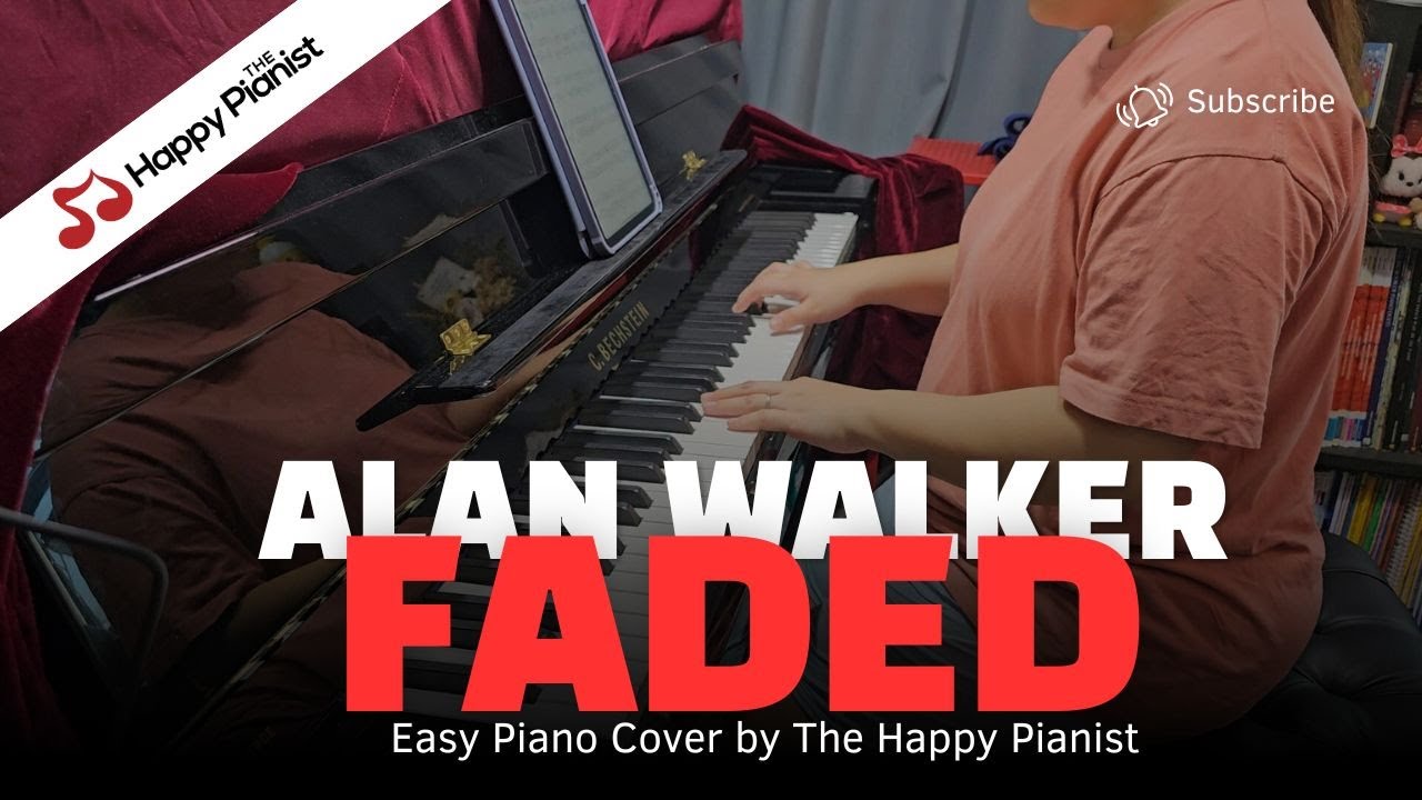 Faded - Alan Walker | Easy Piano Cover by The Happy Pianist