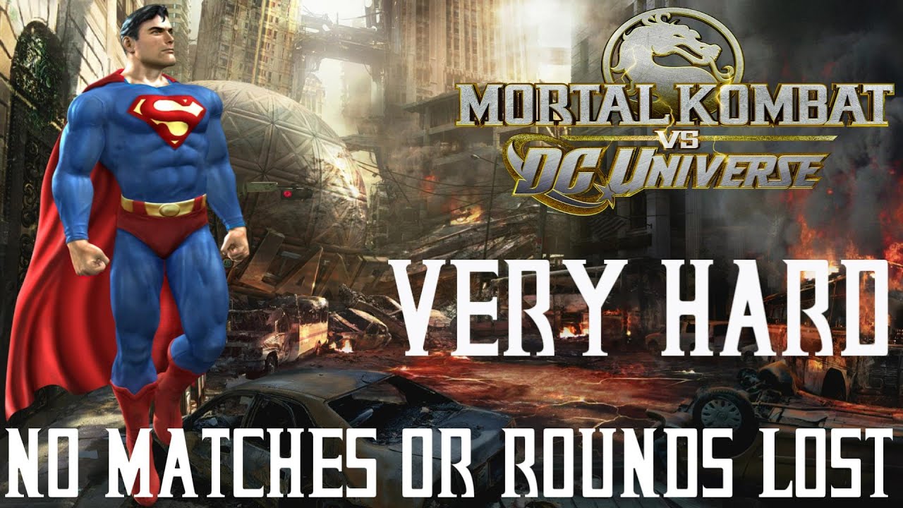 Mortal Kombat против DC Universe — Супермен — Очень сложно — Ни одного проигранного раунда или ма...