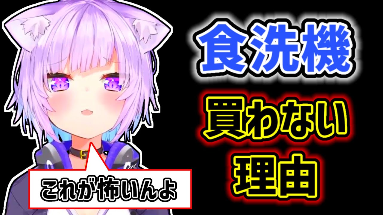 【猫又おかゆ】過去のトラブルから食洗機が怖くなったおかゆ【ホロライブ切り抜き】