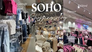 SOHO SHOPPING VLOG🛍️ Come shopping with me in nyc + haul🤍(Brandy Melville, pacsun, edikted, etc..)