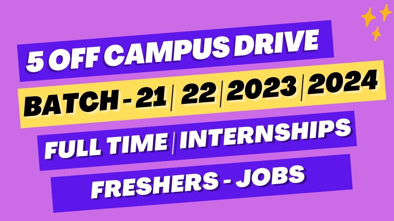Infosys Off Campus Drive for 2024 batch | Direct Hiring | Off Campus ...