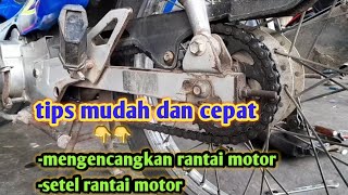How to tighten the chain of a Shogun 110 motorbike #job speed mms