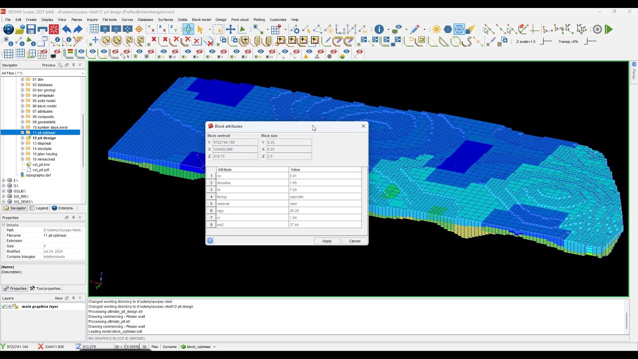 Tutorial Surpac Interploasi Geostatistik Data Kadar Tambang Nikel - YouTube