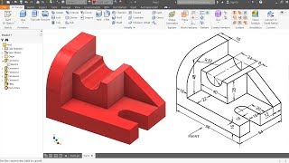 Autodesk inventor Tutorial for beginners Exercise 1 screenshot 2