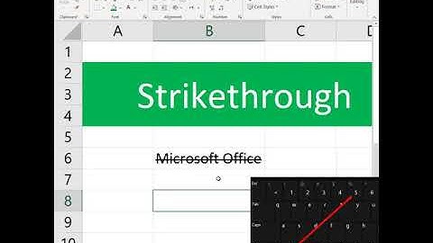 Strikethrough in Excel #short