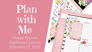 BEFORE THE PEN SPREAD | Plan With Me | Mini Happy Planner Dashboard Layout | February 17, 2020