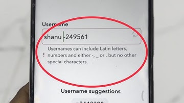Snapchat Fix Username can include Latin letters numbers and either -,_or. but no other special