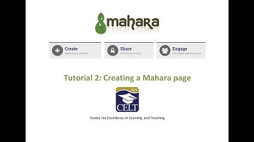 2. Creating a Mahara page