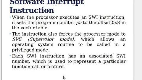 SWI instruction