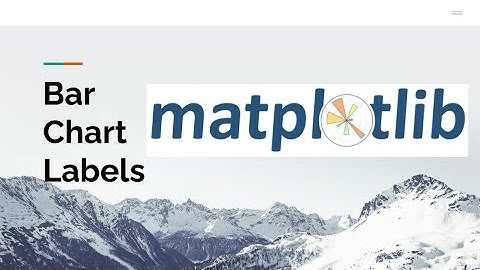 Bar Chart Labels with matplotlib