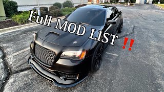 CHRYSLER 300C FULL MOD LIST ! Chrysler 300 Duraflex Hood Air Scoop Mod