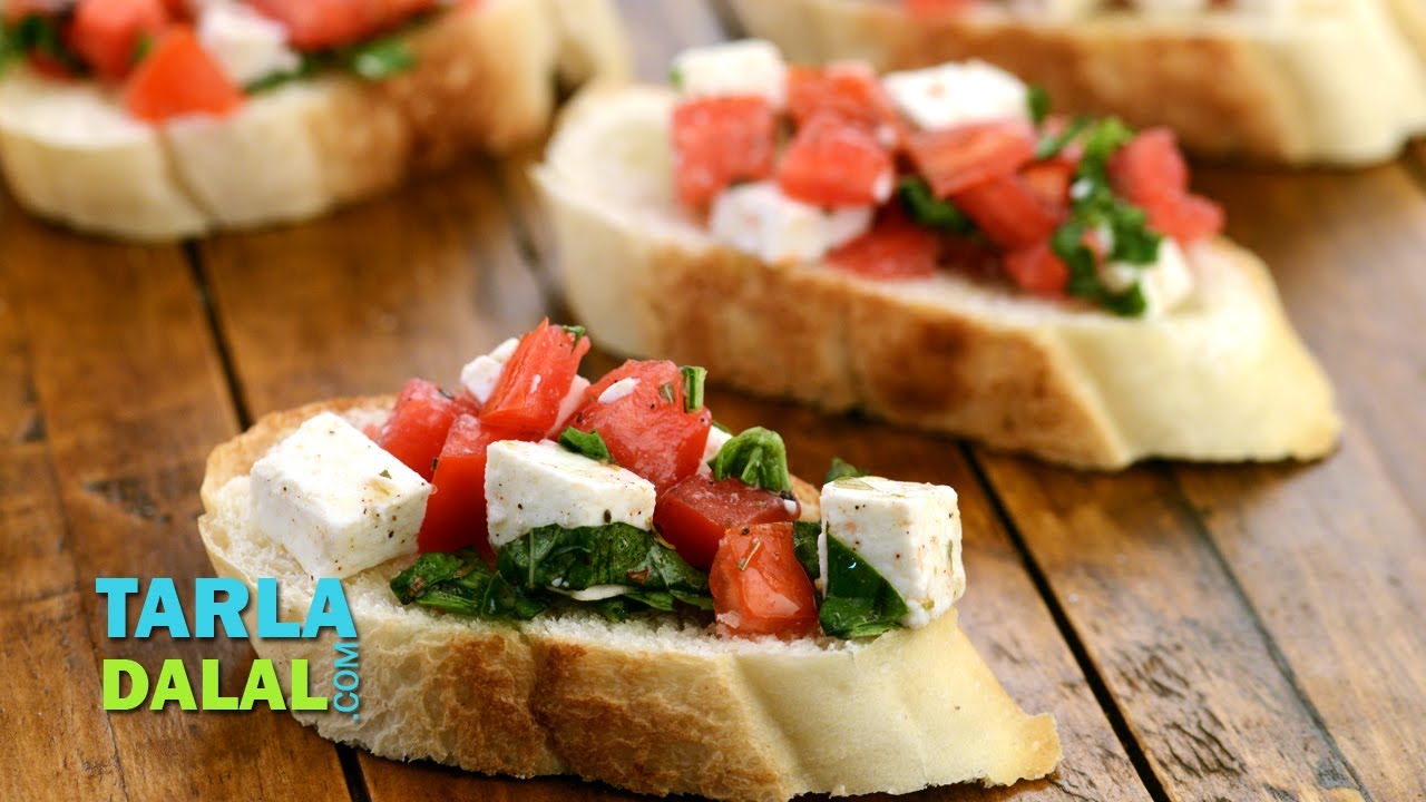 Tomato and Paneer Open Toast by Tarla Dalal
