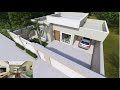 Planta de Casa em 3D com dois Quartos, Garagem e Cozinha americana #houseplant  #design