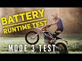 2020 KTM Freeride E-XC Power Mode 3 Test [How long does the battery last]