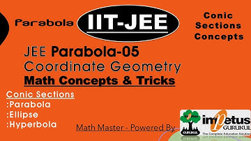 IIT-JEE Math Concepts & Tricks |Conic Sections Parabola-5 |JEE- Coordinate Geometry| Impetus Gurukul