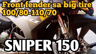 FRONT FENDER for 100/80-110/70 tire sa sniper 150/155