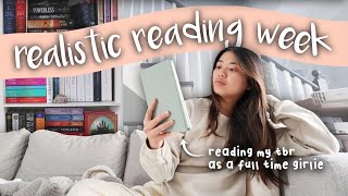 *READING WEEK IN MY LIFE* as a 9-5 girlie with a 100 book reading goal 📚
