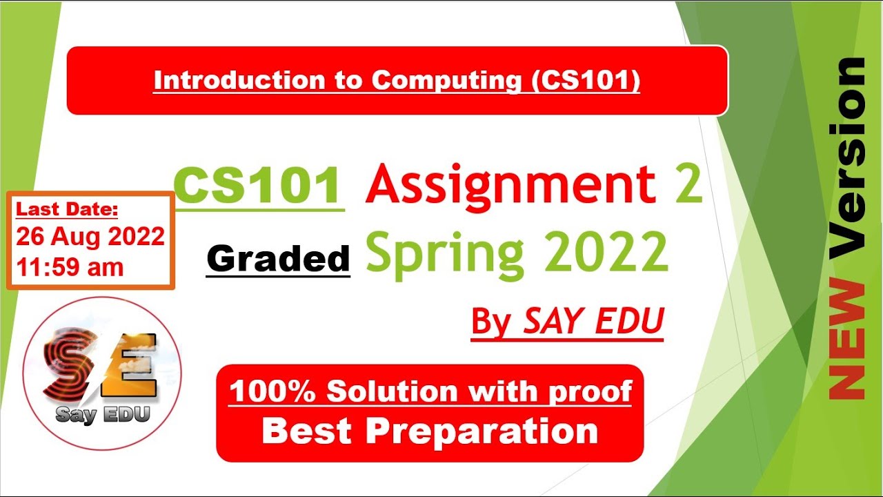 cs101 assignment 2 solution 2022 pdf