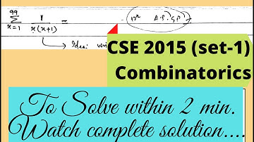 GATE CSE 2015 (set-1) solution | Combinatorics