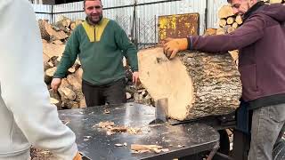 🪓🪓🪓 Extreme carving big wood 🪵
