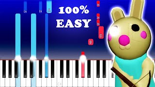 Piggy Roblox (Chapter 7 Ending) - Bunny's Theme (100% Easy Piano Tutorial)