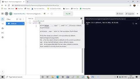 Python - #Multiple variables declare in one line #Print message and value with single command