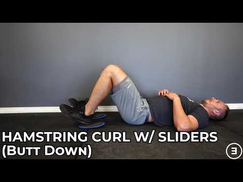 Hamstring Curl with Sliders (Butt Down)