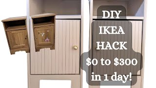 High End Thrift Flip Ikea Hack using Melange ONE Paint Quick Flip for Profit Fluted Night Stands