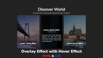 Эффект наложения для блока используя HTML & CSS || Overlay Effect & Hover Effect using HTML & CSS