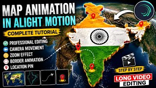 Mobile Se Map Animation Editing | Alight Motion Complete Guide#AlightMotion #MapAnimation #VideoEdi