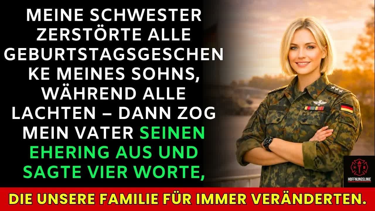 Alle lachten, als meine Schwester die Geburtstagsgeschenke meines Sohnes zerbrach – dann nahm Vat