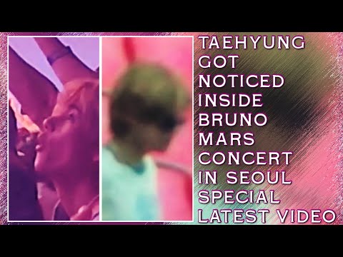 OMG!💋 Taehyung Got Noticed Inside Bruno Mars Concert In Seoul (Latest) #jungkook #taehyung #bts