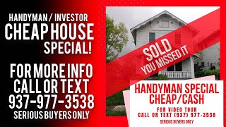 Handyman Special In Dayton Cheap Cash 3650