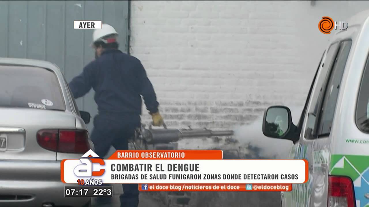 Ojo con el dengue: Fumigación en Bº Observatorio - Arriba Córdoba - YouTube