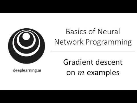deeplearning.ai reddit Gradient Descent on m Examples (C1W2L10)