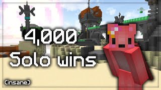 hitting 4000 solo wins (hypixel bedwars)