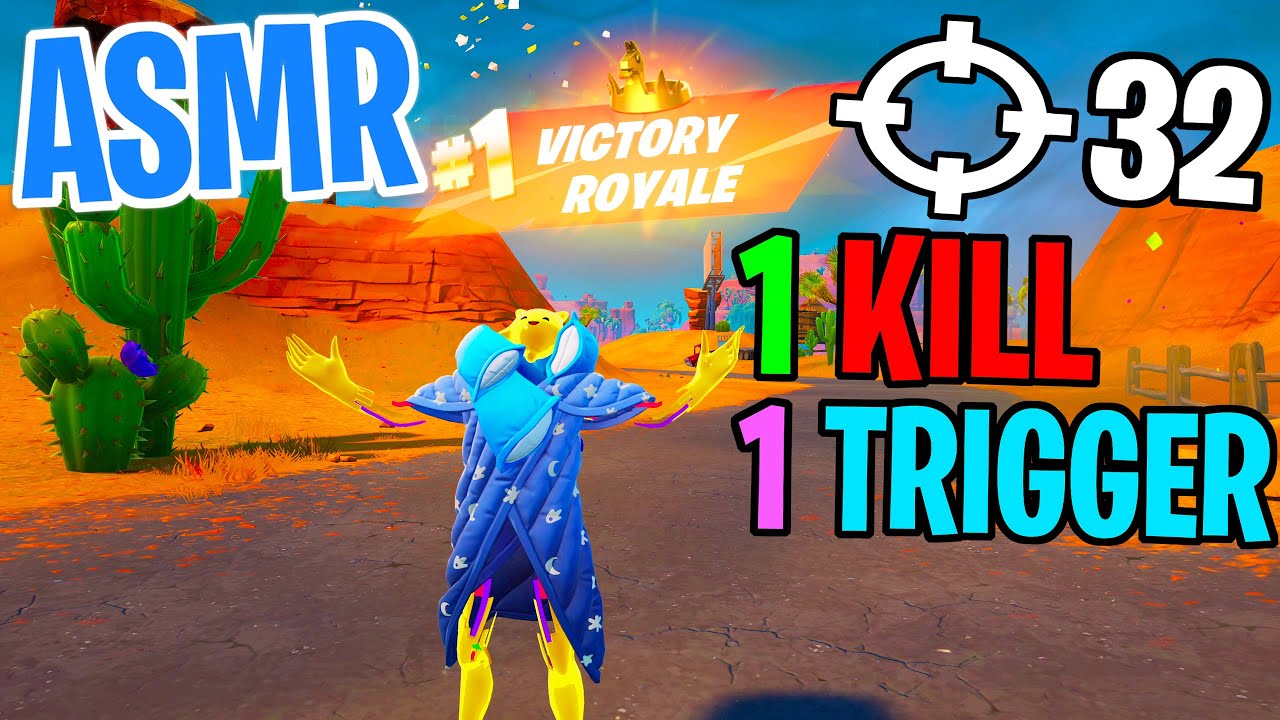 ASMR Gaming 😴 Fortnite 1 Kill = 1 Trigger Relaxing Mouth Sounds 🎮🎧 Controller Sounds + Whispering 💤