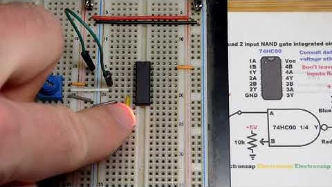 74HC00 Quad 2 input NAND gate Integrated Circuit IC practice circuit