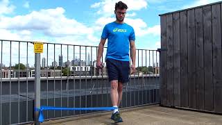 Hip Strengthening with an Elastic Band - Hip Adduction