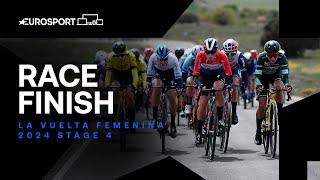 PURE DOMINANCE! 🤩 | La Vuelta Femenina Stage 4 Race Finish | Eurosport Cycling
