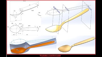 Design Tea spoon in solidworks. (Part of Surface tutorial in solidworks)