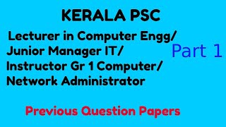 PSC Computer Science / IT Previous Question Papers screenshot 4