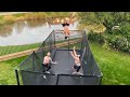 We Got The World LARGEST Garden Trampoline (INSANE GYMNASTICS CHALLENGE)