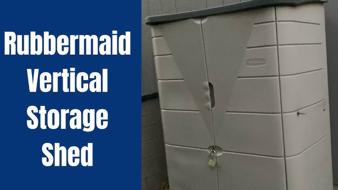 Rubbermaid Commercial Products Outdoor Storage Shed, Vertical, H 72 in Olive/Sandstone FG374901OLVSS - 1 Each